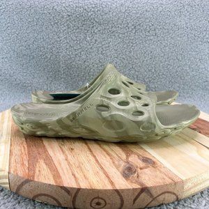 Merrell Sandals Men's Hydro Slide Beige Green Open Toe Slip-On Sz 11